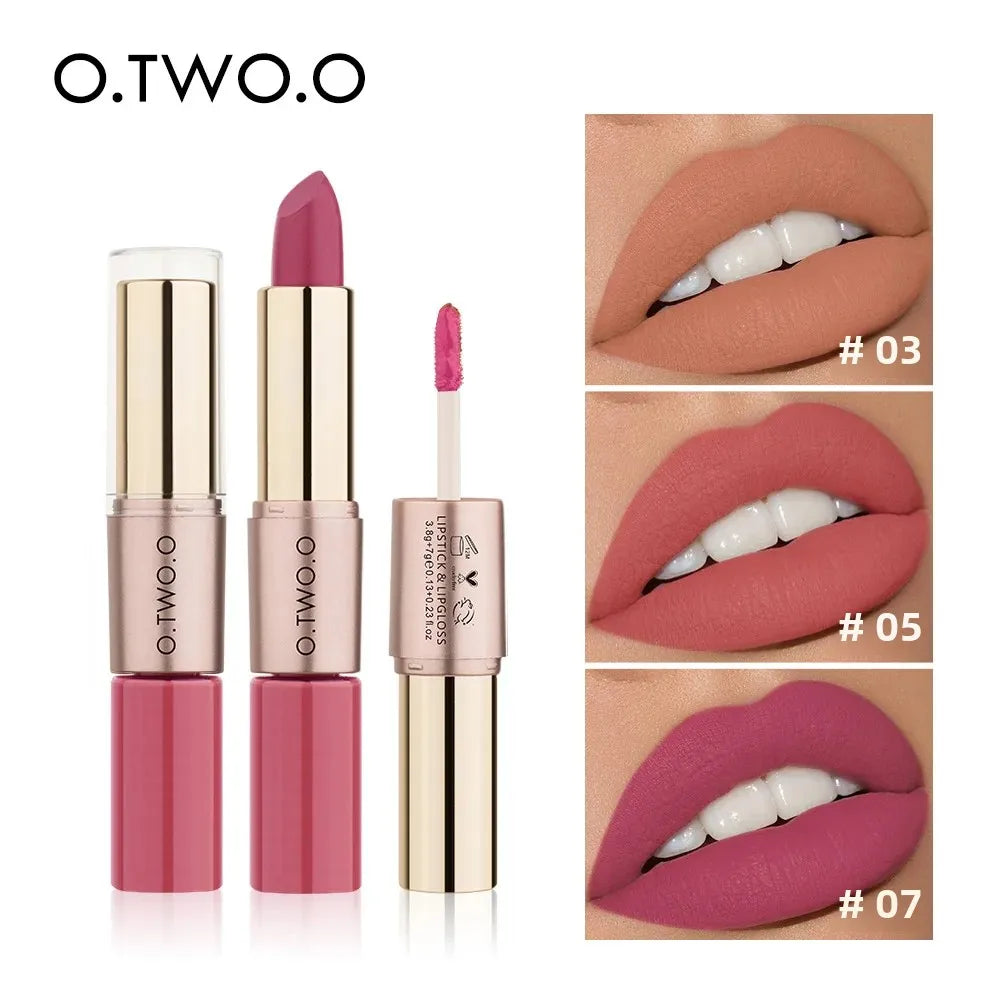Batom 2 em 1 Matte e Gloss 12 Cores