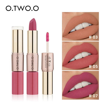 Batom 2 em 1 Matte e Gloss 12 Cores