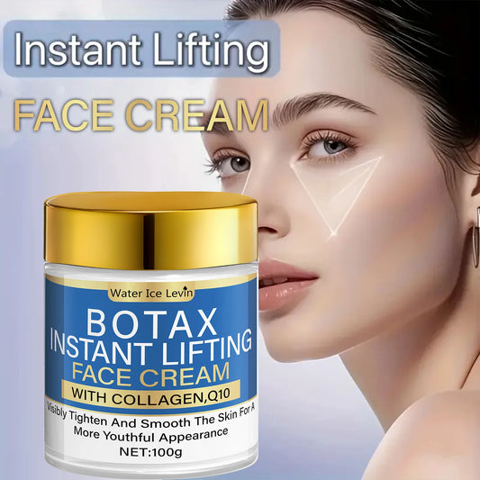 Crema facial antiedad (paquete de 100 g) – Colágeno, Q10, ceramidas, vitamina C, efecto lifting instantáneo, hidratante y reductor de arrugas.