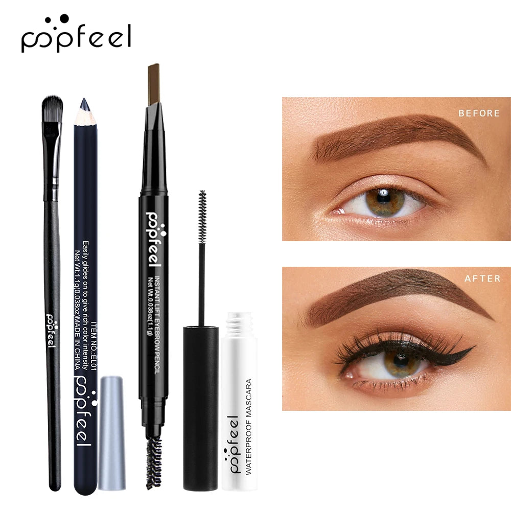 Kit Maquilhagem Olhos POPFEEL - Paleta Sombras e Acessórios