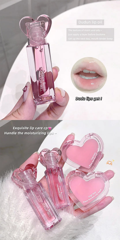 Bálsamo labial con extracto de plantas Gege Bear: brillo hidratante, incoloro y nutritivo.