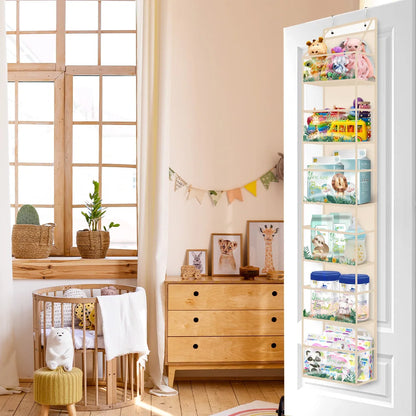 Bolsa de Armazenamento Multifuncional em Tecido – Organizador Suspenso de Múltiplas Camadas para Trás da Porta | Saco Suspenso para Diversos Itens