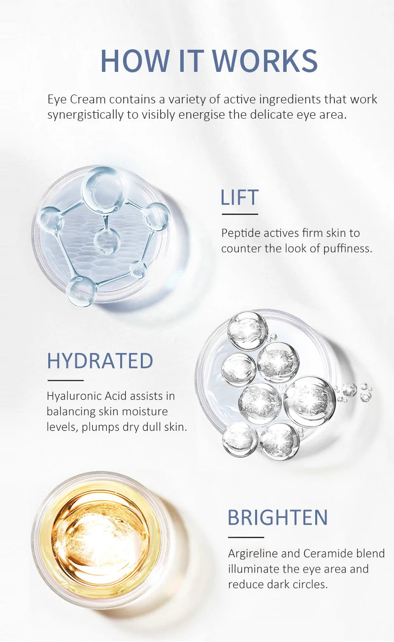 Creme Olhos OCHEAL Hidratante – Linhas Finas Olheiras Sérum Bolsas Inchaço Anti-Idade Firmeza