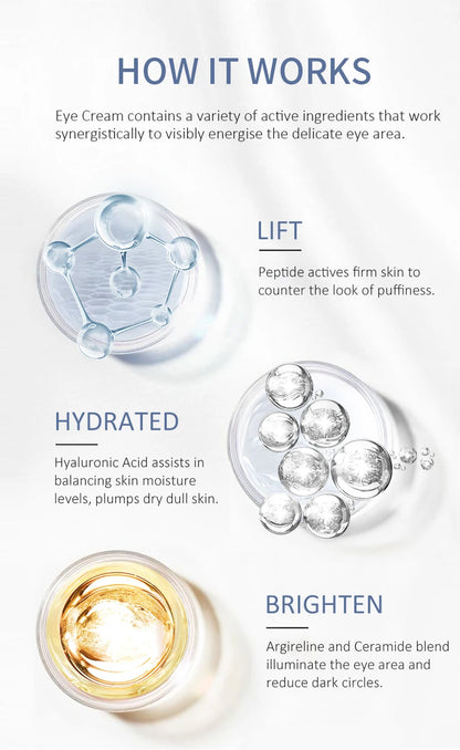 Creme Olhos OCHEAL Hidratante – Linhas Finas Olheiras Sérum Bolsas Inchaço Anti-Idade Firmeza