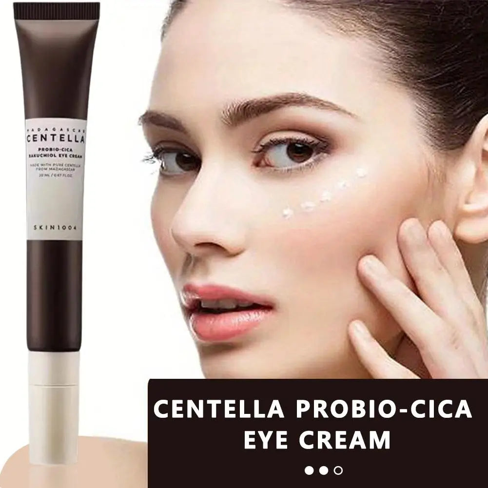 Crema probiótica para ojos con centella asiática (20 ml): antiarrugas, nutritiva, reparadora, reafirmante e hidratante.