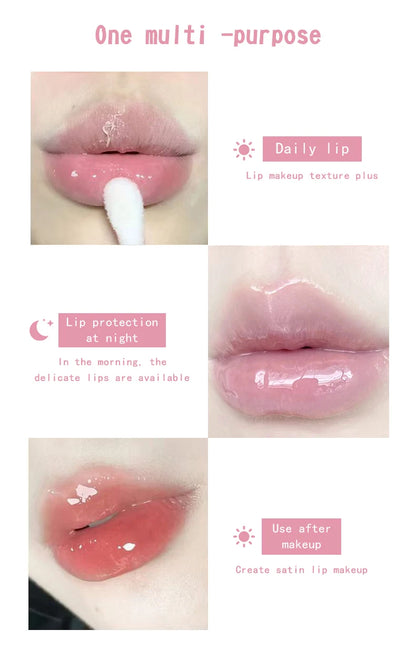 Bálsamo labial con extracto de plantas Gege Bear: brillo hidratante, incoloro y nutritivo.