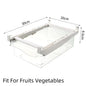 Kitchen Storage Box – Transparent Organizer for Fruits, Vegetables, Eggs, and Food | Sliding Drawer for Refrigerator Shelf