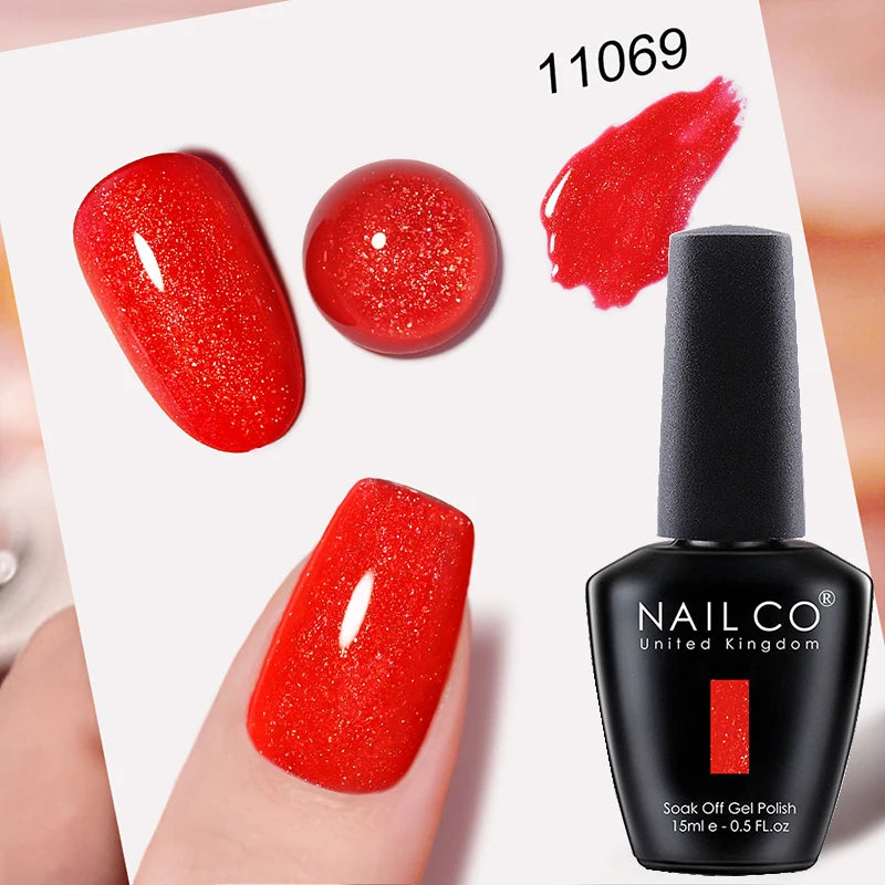 NAILCO Gel Nail Polish 15ml UV/LED Hema/TPO Free – Professional Semi-Permanent Base and Top Coat