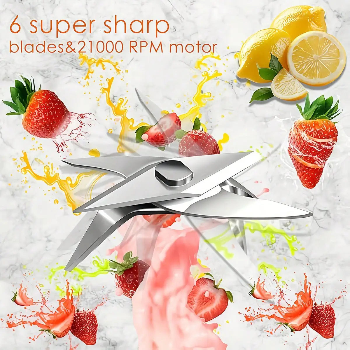 Liquidificador Portátil Potente com Copo - Smoothies Frutas Vegetais Cozinha Ginásio