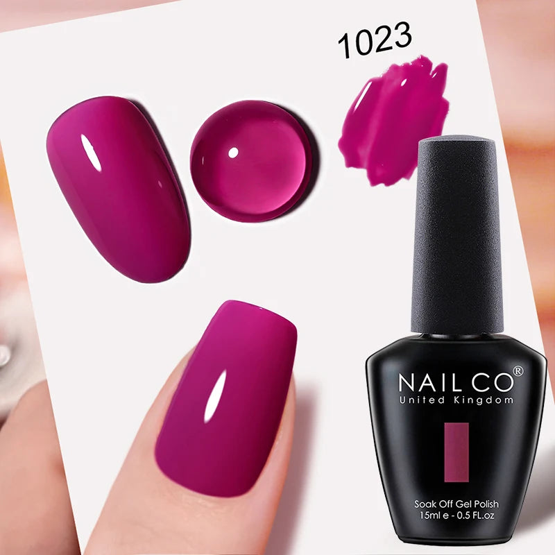 NAILCO Gel Nail Polish 15ml UV/LED Hema/TPO Free – Professional Semi-Permanent Base and Top Coat