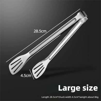 Pinça de Cozinha em Aço Inoxidável | Pinça para Churrasco e Sobremesas | Utensílio Profissional 24cm
