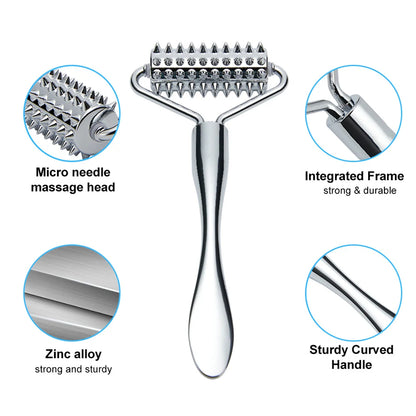 Roller Massageador Facial e Olhos | Anti-Olheiras e Bolsas | Lifting Pescoço | Remoção de Rugas | Rejuvenescimento