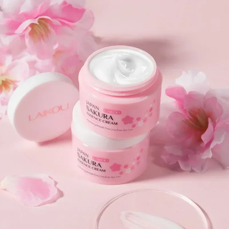 Crema facial LAIKOU Sakura Japan: hidratante, iluminadora, nutritiva, control de grasa y reparadora.