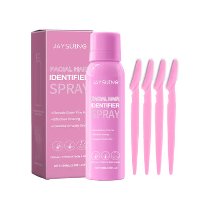 Spray inhibidor del crecimiento del vello facial: depilación suave e indolora, dermaplaning, hidratación y suavidad.