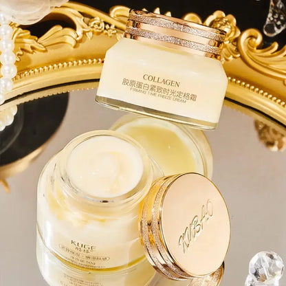 Crema facial reafirmante con colágeno: hidratante e iluminadora, reduce arrugas y líneas finas, ilumina la piel.