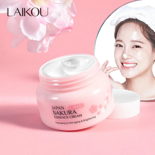 Crema facial LAIKOU Sakura Japan Essence: antiarrugas, hidratante y reafirmante, 60 g