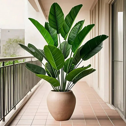 Palmeira Artificial 18 Folhas – Árvore Tropical Grande Bananeira Decorativa Toque Real Casa Jardim Festa 2025