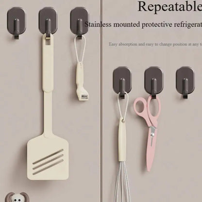 Reinforced Magnetic Hook – Strong Support for Kitchen, Refrigerator, Keys, and Towels | No Drilling Required Installation | Multifunctional Hook for Bathroom and Organization