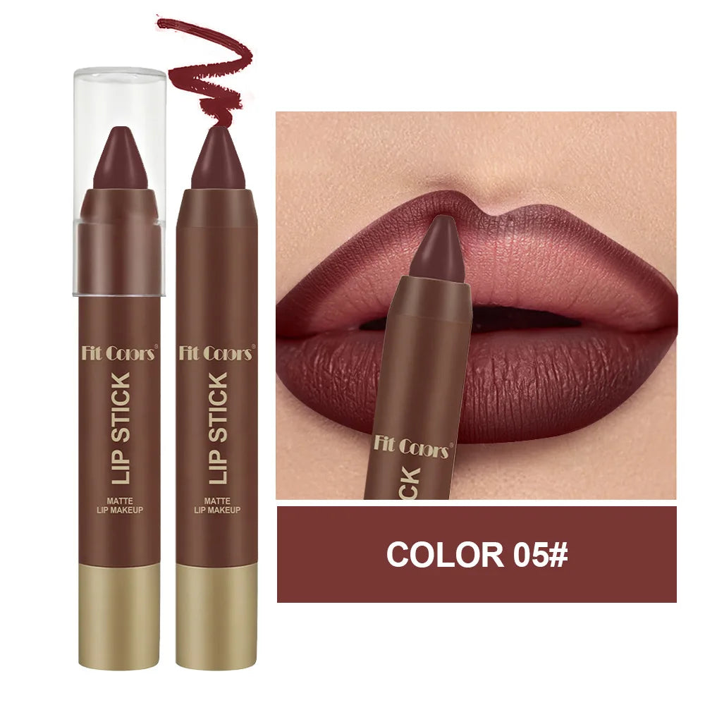 Labial líquido mate aterciopelado resistente al agua: no se corre, hidratante, nutritivo, color chocolate, 6 tonos, cosmético de larga duración.