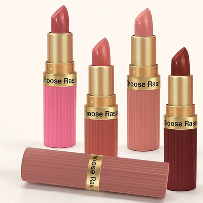 Labial de terciopelo rosa perlado con purpurina: metálico, resistente al agua, de larga duración, acabado mate, diamante brillante.