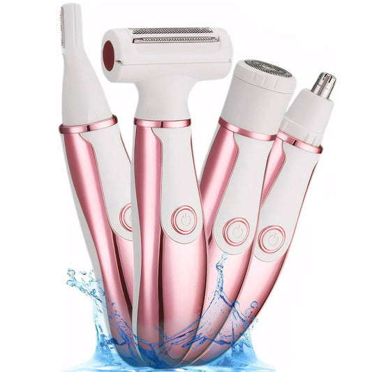 Depilador Elétrico Feminino Recarregável Completo
