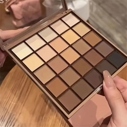 Paleta de Sombras 25 Cores Tons Neutros Castanho e Cinza