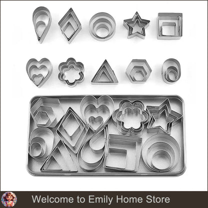 Kit 30 Formas Corte Aço Inox - Biscoitos Bolos