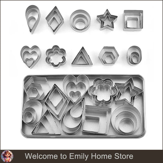 Kit 30 Formas Corte Aço Inox - Biscoitos Bolos