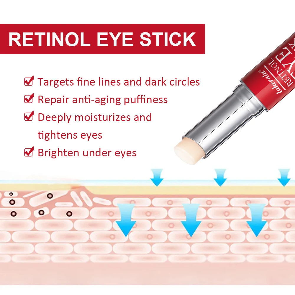 Crema para ojos en barra con retinol: reduce las ojeras y reafirma.