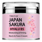 Crema de esencia de sakura japonesa con ácido hialurónico: hidratación y luminosidad.