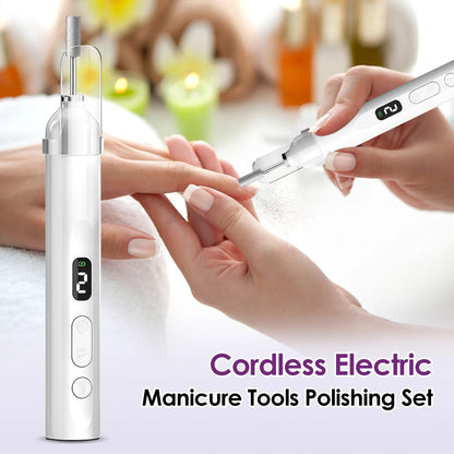 Broca Elétrica Unhas com Lâmpada UV - Kit Manicure Gel Profissional Completo