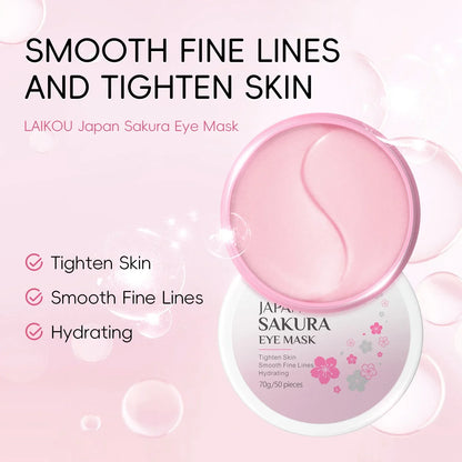 Kit de cuidado de la piel Sakura (24 piezas): mascarillas, mascarillas para ojos, mascarillas para labios, sérum, limpiador, tónico, esencia y crema hidratante.