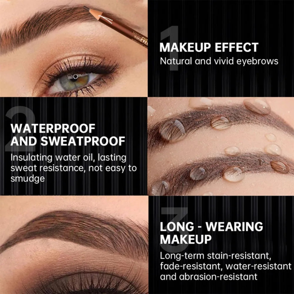 Lápis Sobrancelhas Profissional Micro Afiador – Efeito Longa Duração Ferramenta Escultura Bico Pato