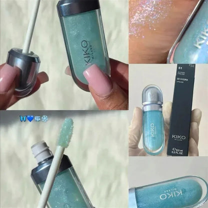 Brillo de labios KIKO 3D Hydra Mirror: brillante, perlado, voluminizador, intransferible