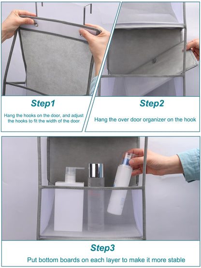 Bolsa de Armazenamento Multifuncional em Tecido – Organizador Suspenso de Múltiplas Camadas para Trás da Porta | Saco Suspenso para Diversos Itens