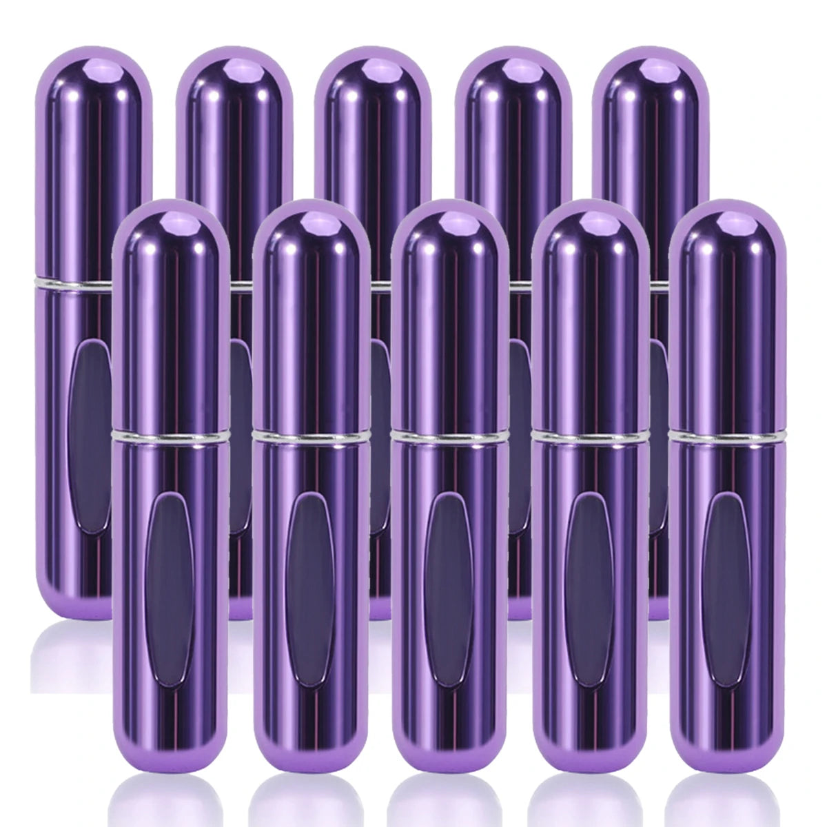 Kit de 10 botellas de perfume rellenables de 5 ml (vacías y rellenables) para viajes, cosméticos y cuadernos.