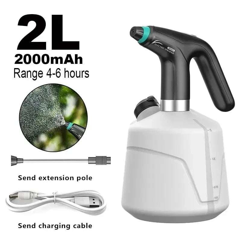 Pulverizador Elétrico 2L para Jardim e Irrigação - Automático Recarregável para Plantas