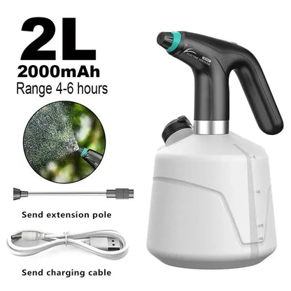 Pulverizador Elétrico 2L para Jardim e Irrigação - Automático Recarregável para Plantas