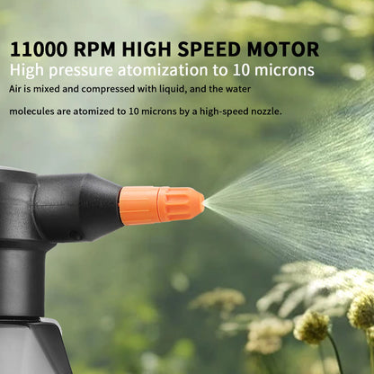 Pulverizador Elétrico Portátil 2L Recarregável - Atomizador Automático para Jardim e Plantas