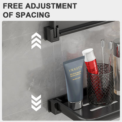 Prateleira Dobrável de Armazenamento para Banheiro – Estante para Banheiro Adequada para Banheiro, Cozinha e Lavanderia, de Parede