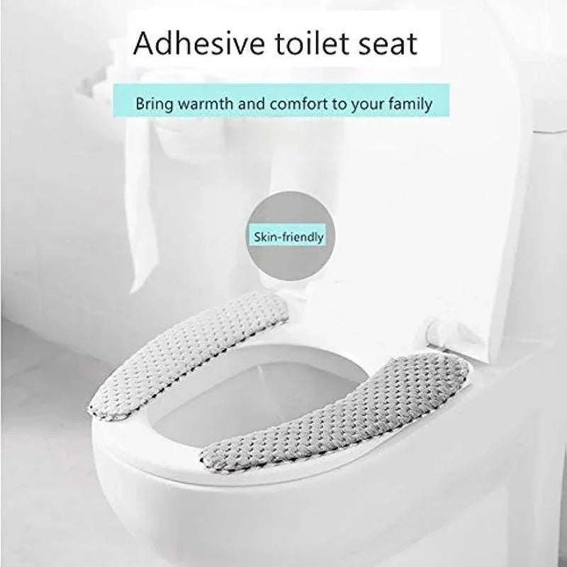Capa Assento Sanita Acolchoada Quente Pelúcia – Almofada WC Anti-Deslizante Macia Casa Banho Inverno