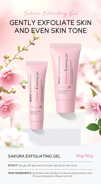Gel exfoliante facial Sakura: hidratante y nutritivo para una piel radiante