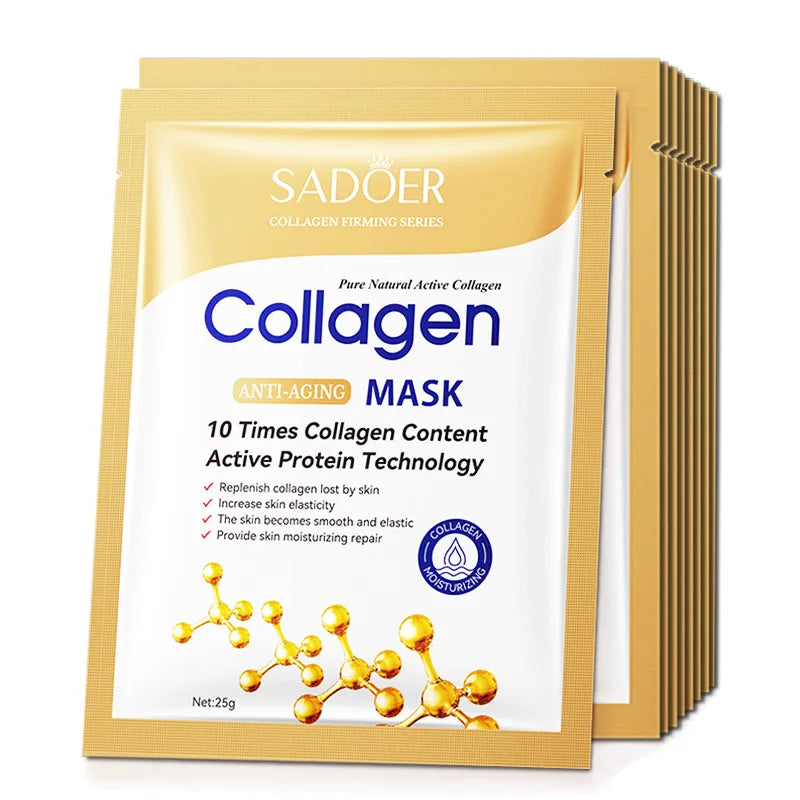 Máscara Facial Colágeno Antirrugas 10un