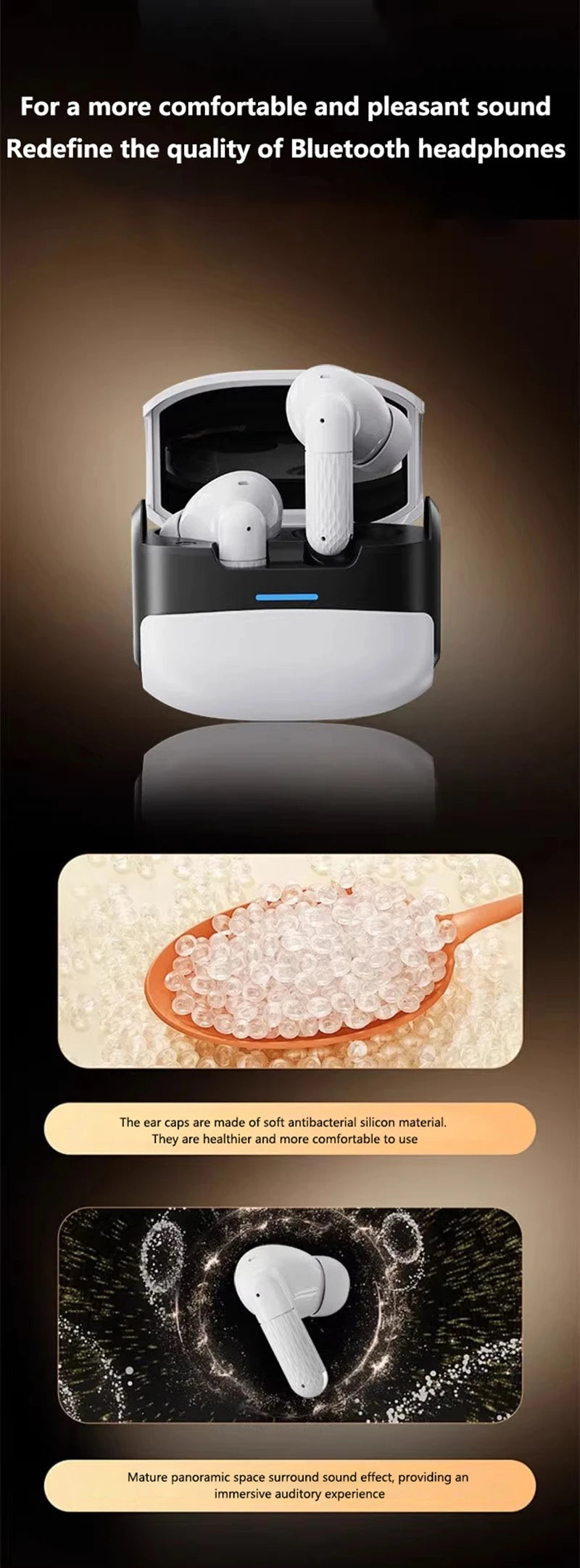 Xiaomi TWS 5.3 Headphones with HD Microphone - HiFi Stereo Bluetooth Headphones for iPhone and Android