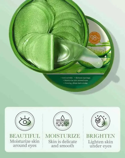 Máscaras de Olhos Aloe Vera e Colagénio 60pcs - Anti-Olheiras