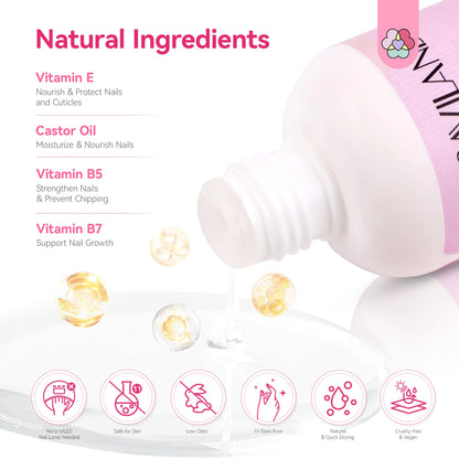 Kit de polvos líquidos de secado rápido: base, activador y capa superior para manicuras profesionales.