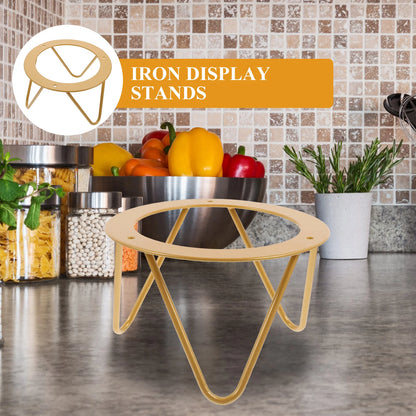 Suporte Base Tabuleiro Metal Expositor – Organizador Ovos Frutas Lanches Cristal Cozinha Casa