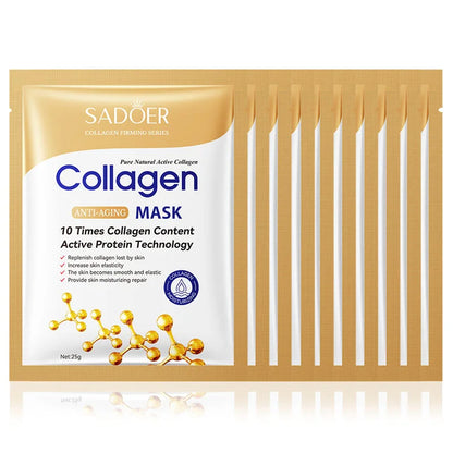 Máscara Facial Colágeno Antirrugas 10un