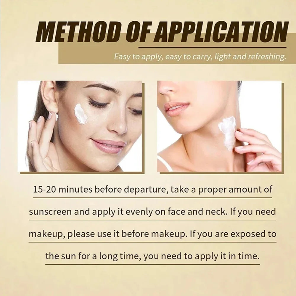 Protetor Solar Coreano Arroz SPF50++50ml – Hidratante Leve Sem Óleo Rosto e Corpo