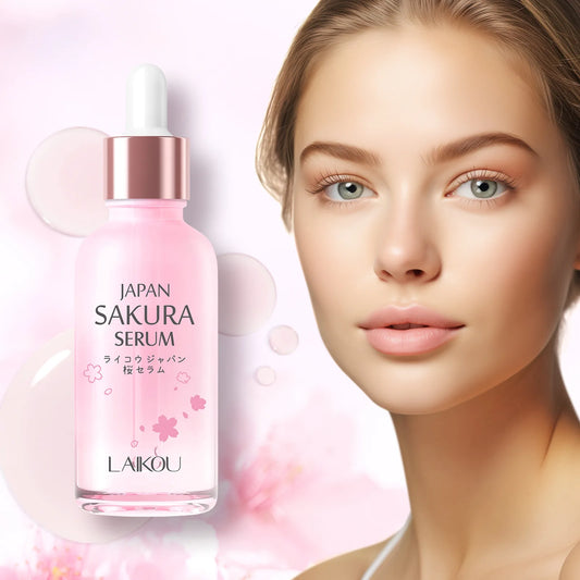 LAIKOU Cherry Blossom Essence – Suero facial iluminador con niacinamida para una piel radiante